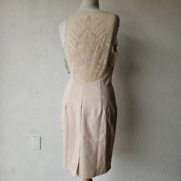 Alexia Admor Womens Beige Nude Look Kardashian Cocktail Dress L MSRP $305 NWT - Picture 9 of 12